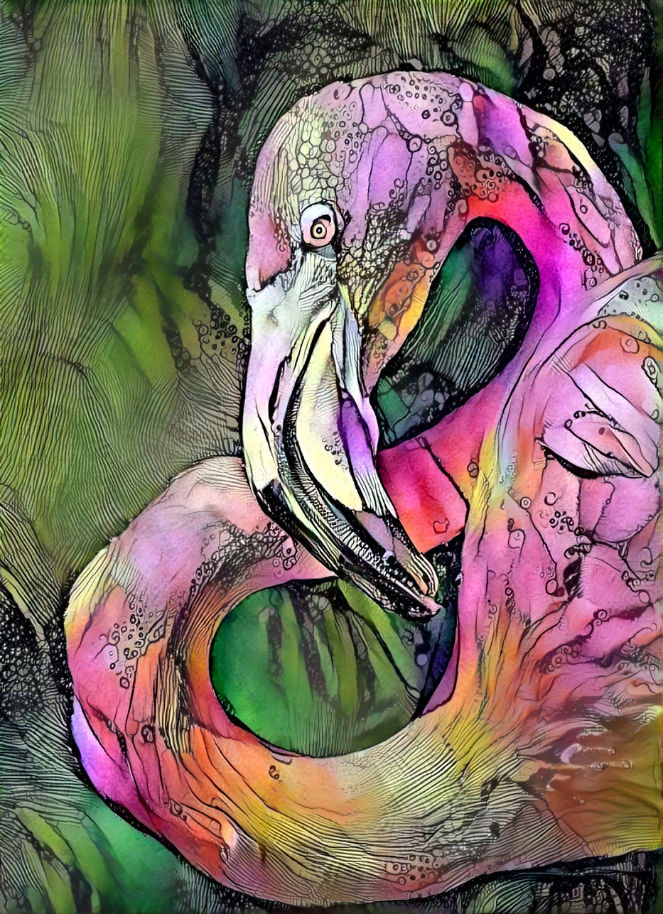 Infinity Mobius Flamingo