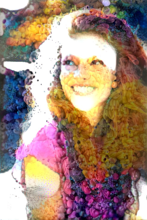 redhead model smiling into sunshine, color fibre