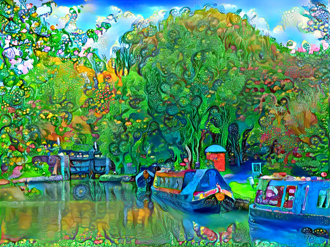 - - - - -  'The Atmosphere of Canal Holidays'  - - - - - - - - - - Digital art by Unreal - from own photo.