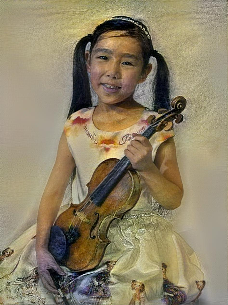 little girl with violin