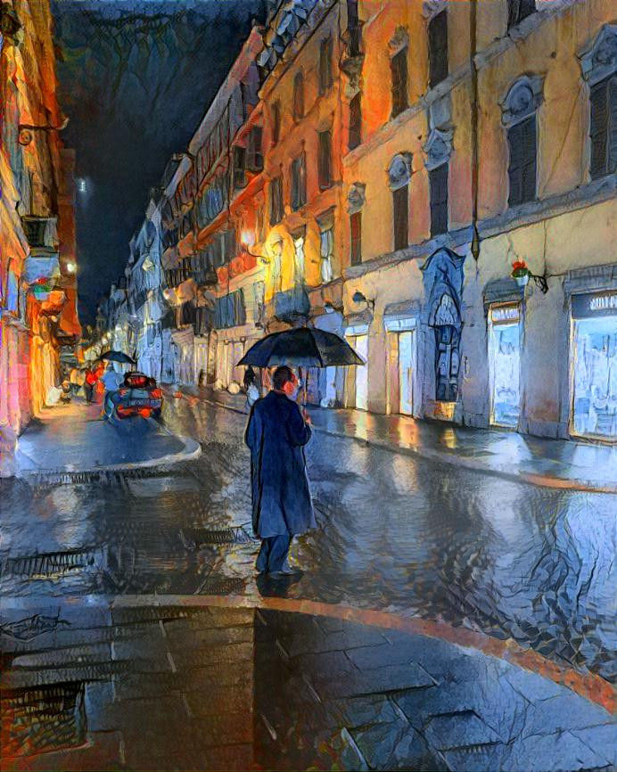 Rome sous la pluie