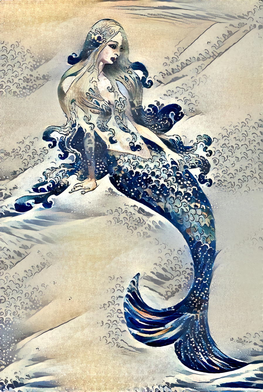 Mermaid - art by A.Petrova (my mother).