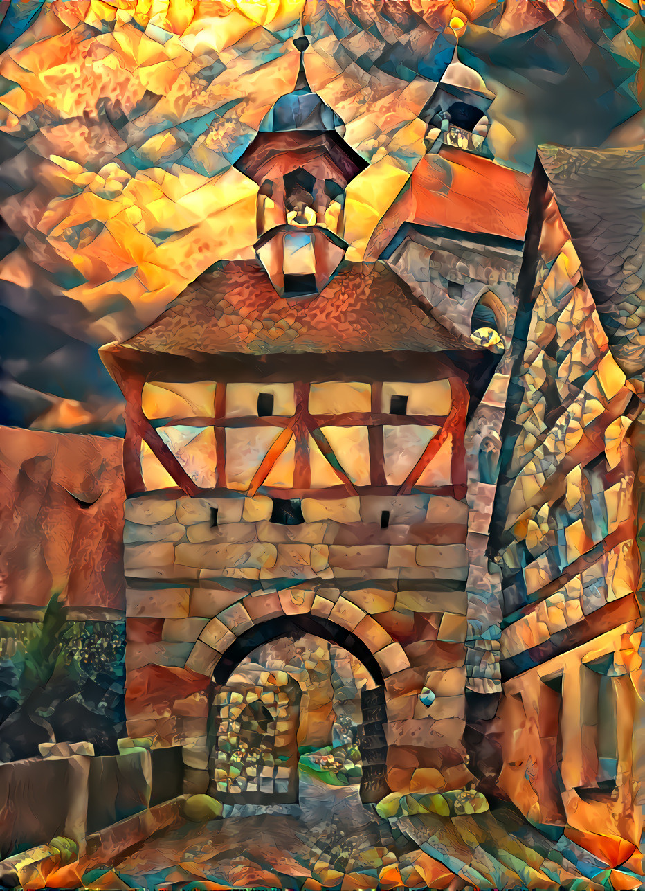 Mediaeval tower gateway in Germany
