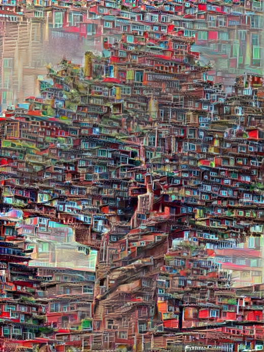 tree, twisted, buildings