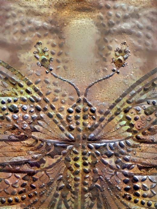 Metal butterfly - photo and filter D Berk