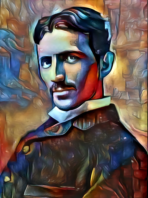AC Man = Nikola Tesla -1) inventor, electrical and mechanical engineer+ futurist 2)Invented AC motor created alternating current (AC) =Today’s household electric power &amp;amp; automobile - Public Domain: https://commons.wikimedia.org/wiki/File:Tesla_circ