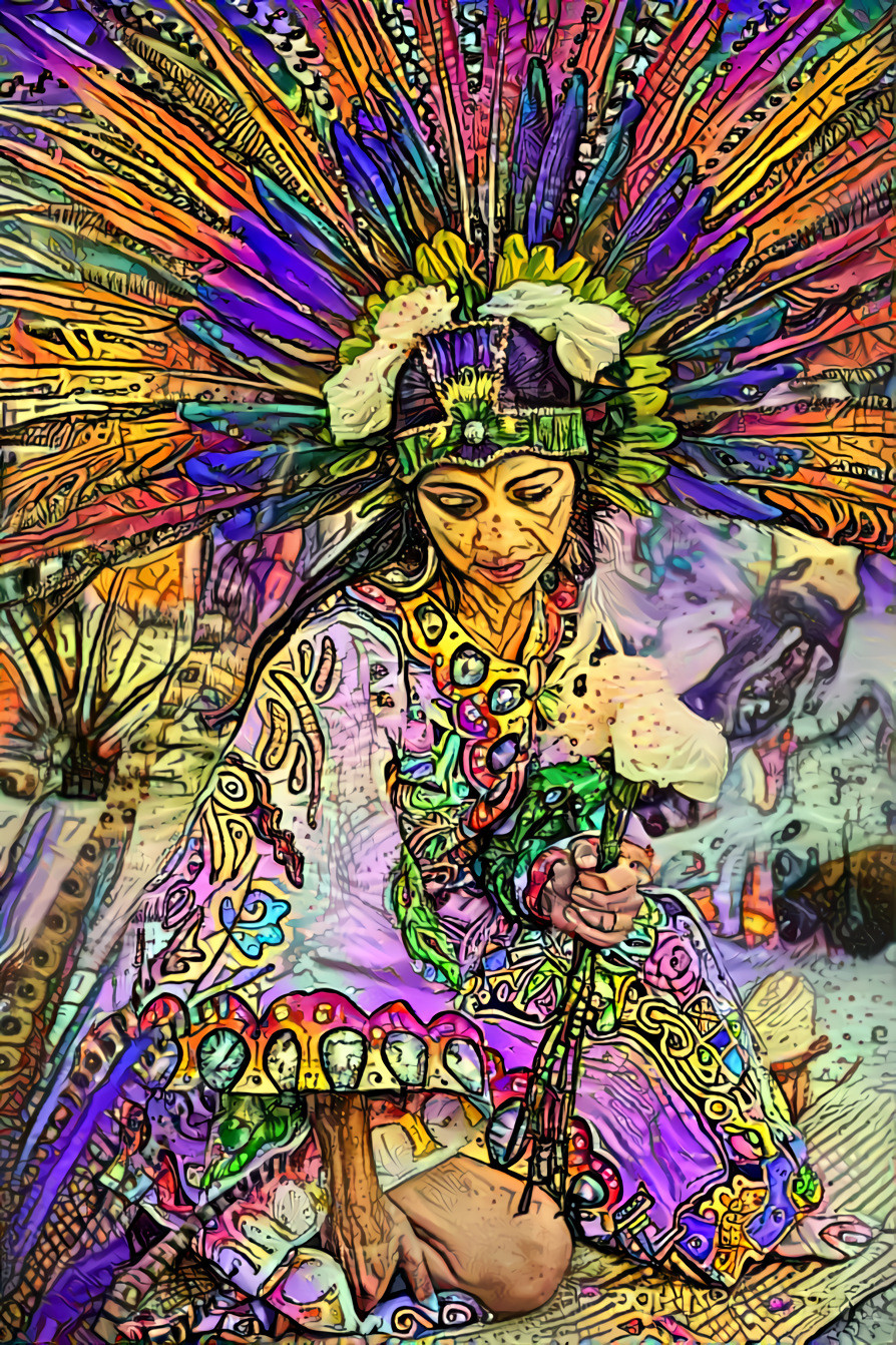 female traditional aztec clothing