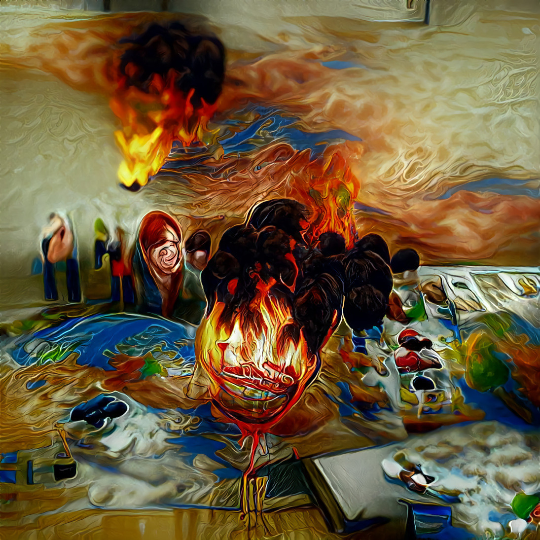 Stupid humans set the world on fire