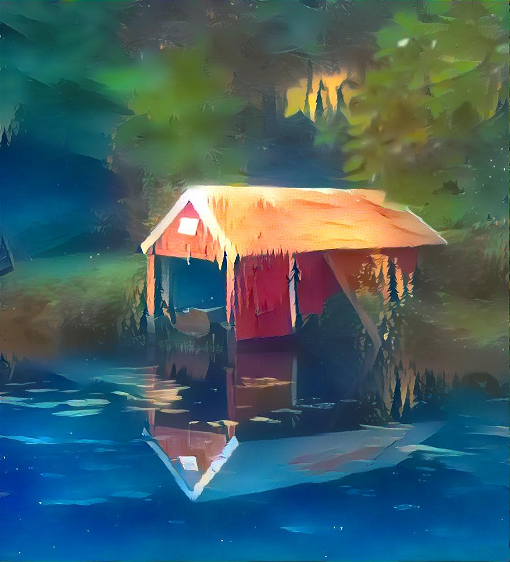 Boathouse on the lake 2
