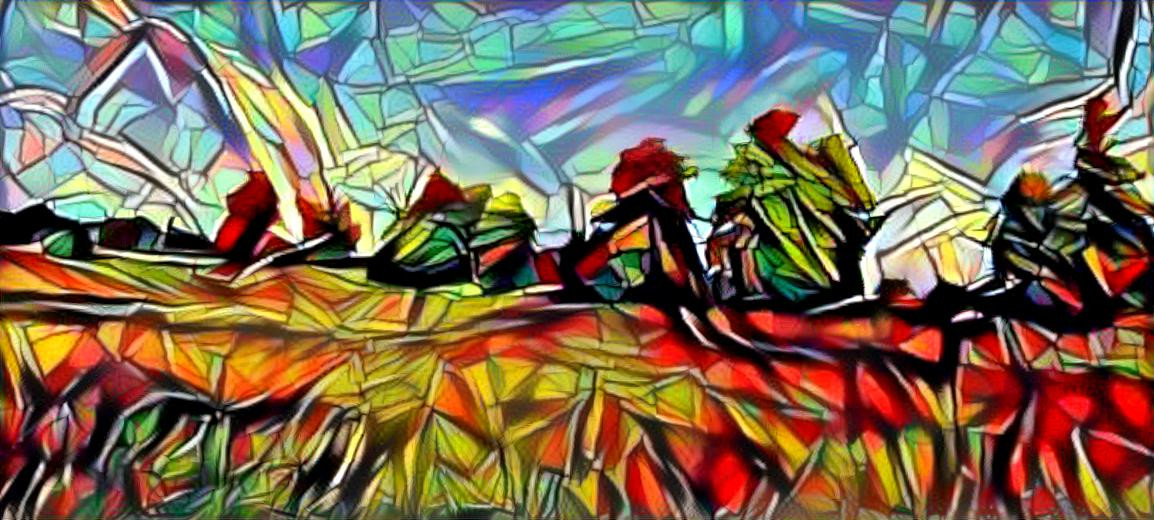 Stained glass Landscape