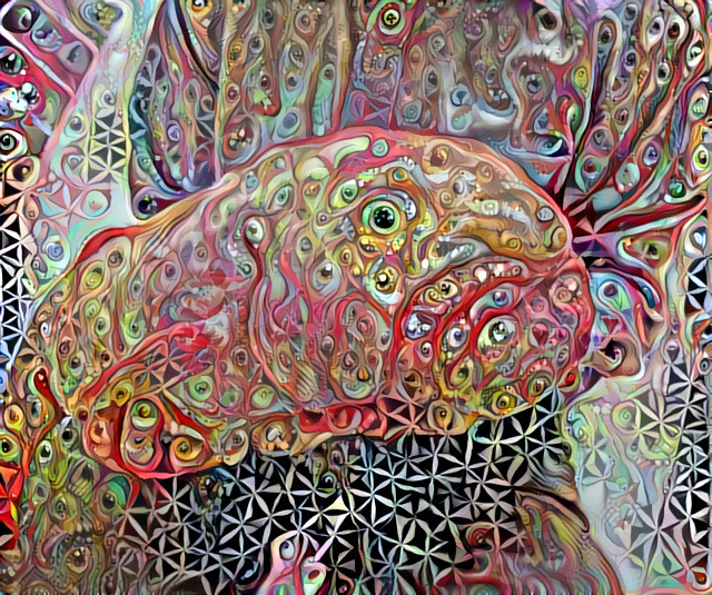 blob fish, psychadelic 3d retexture