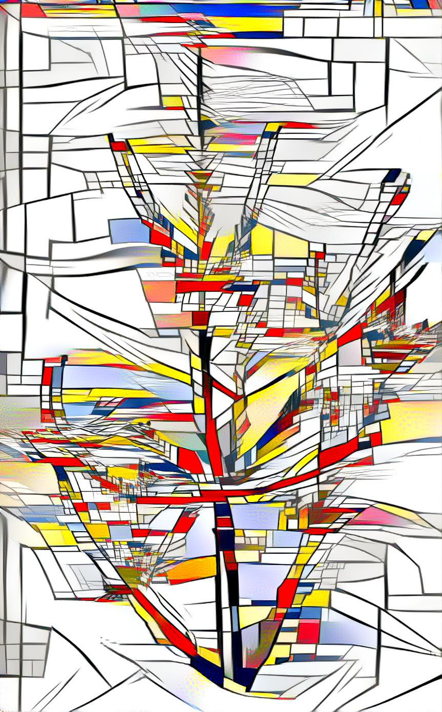 Mondrian Tree - a 1 pt perspective