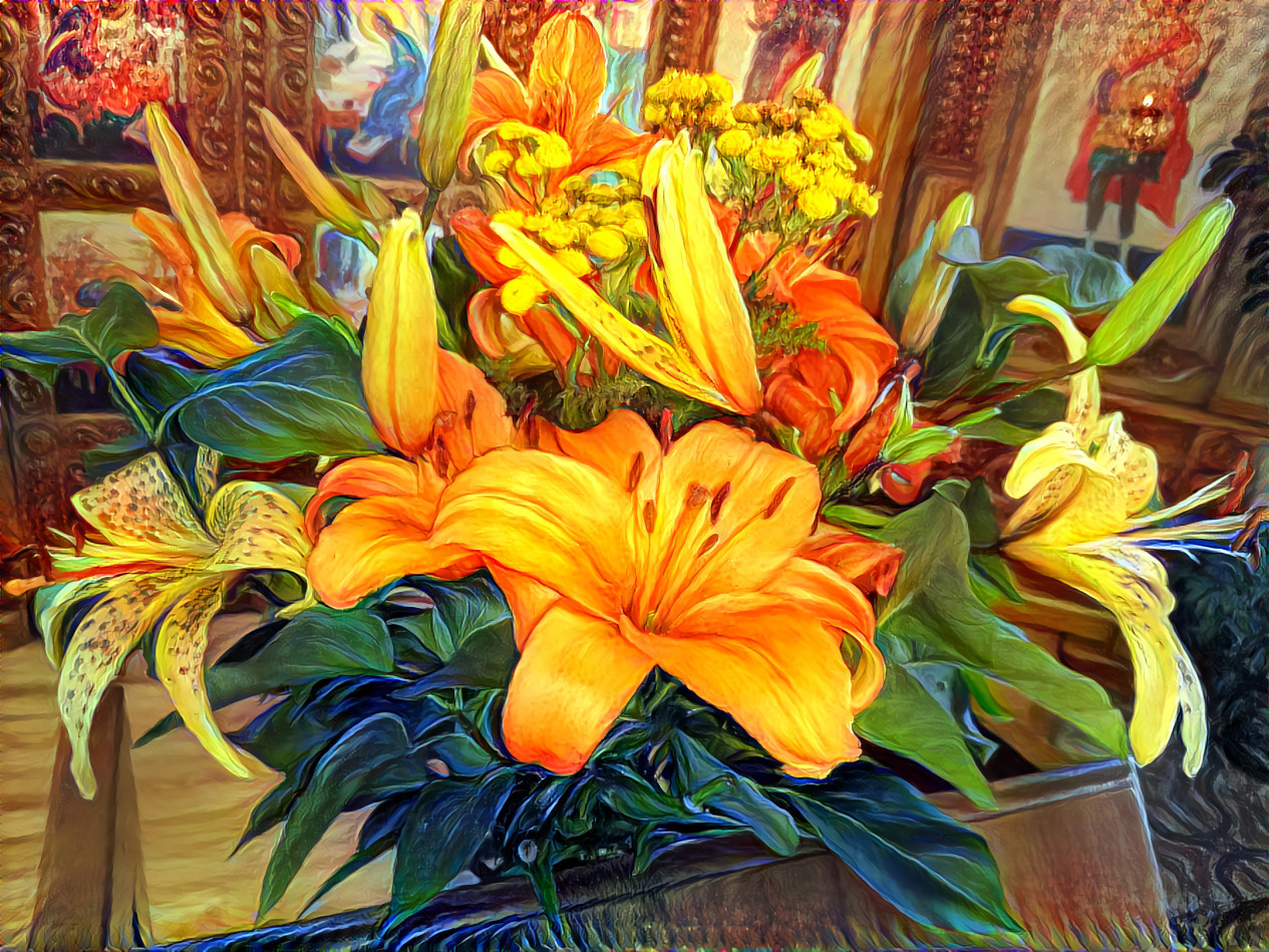 Flowers in church 