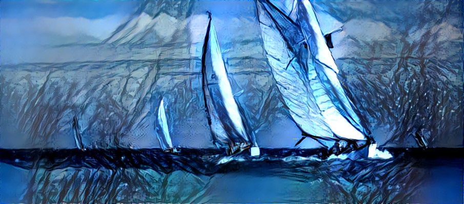 Sails in blue