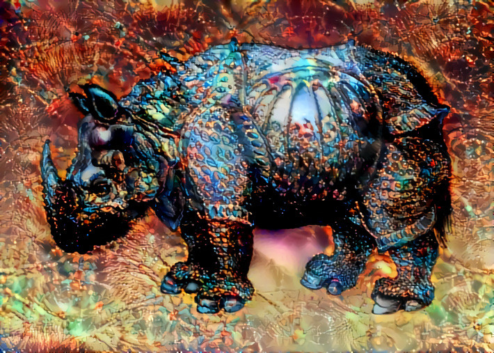 Previous generated Rhino with new style applied.