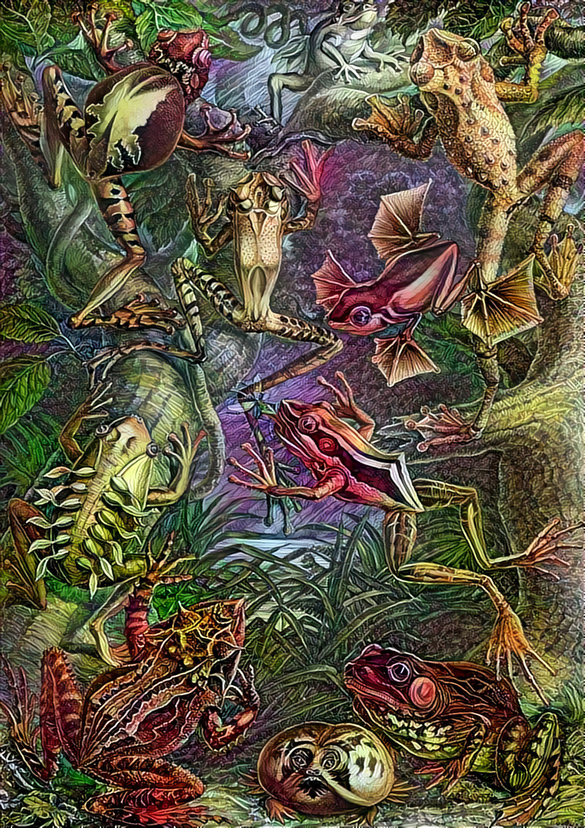 ''Frogs party'' _ source: artwork by Ernst Haeckel _ (200701)