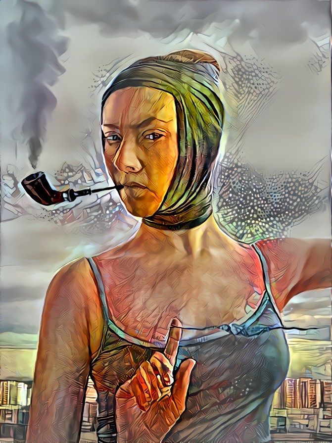 &quot;A woman with a pipe&quot; Tautvydas (based on KaterinaBelkina work)