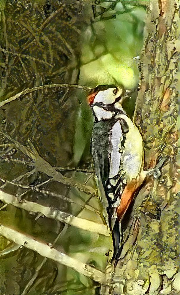 woodpecker in my garden