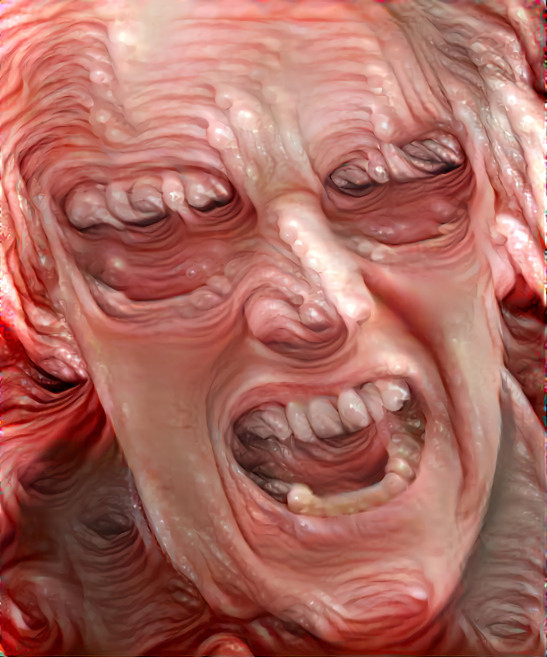gary busey, mouths for eyes, retextured