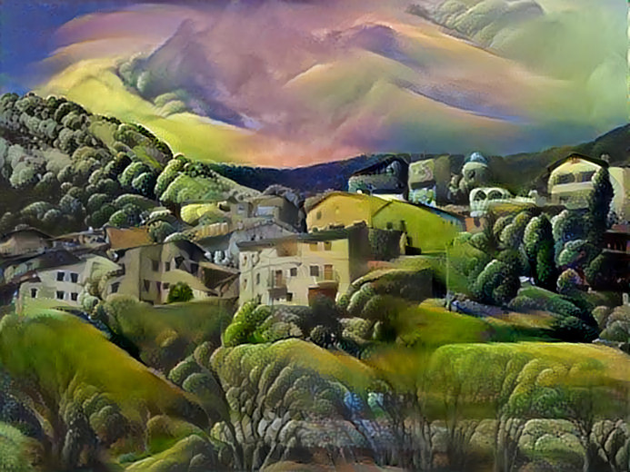 "Hillside Village" - by Unreal from own photo.