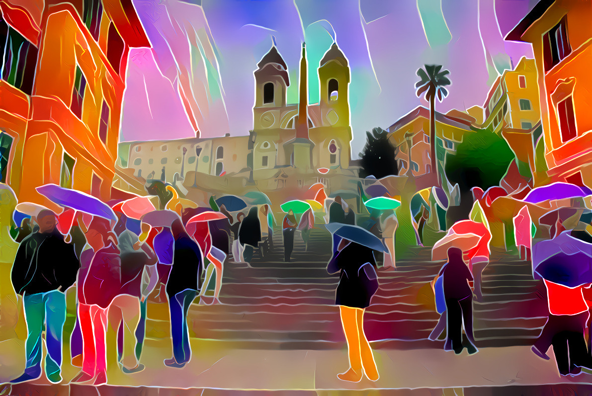 "Spanish Steps, Rome" - by Unreal from own photo.