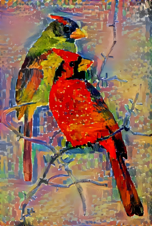 Redbirds Outside My Window Sing Their Songs Of Love  -https://commons.wikimedia.org/wiki/File:Bird_lore_(1906)_(14750940472).jpg#/media/File:Bird_lore_(1906)_(14750940472).jpg
