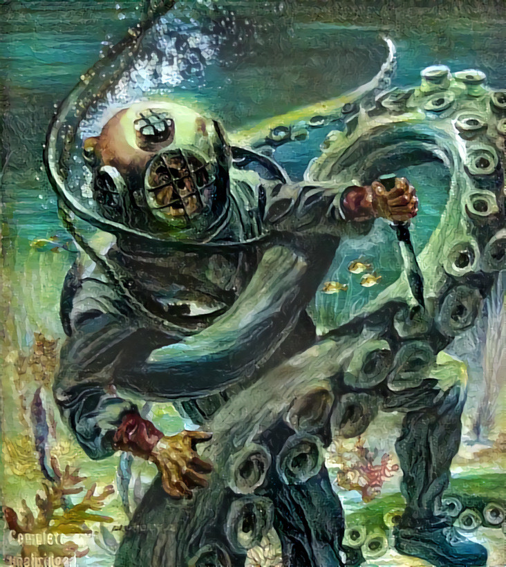 Dive for Treasure - public domain pulp fiction book cover from the 1940's