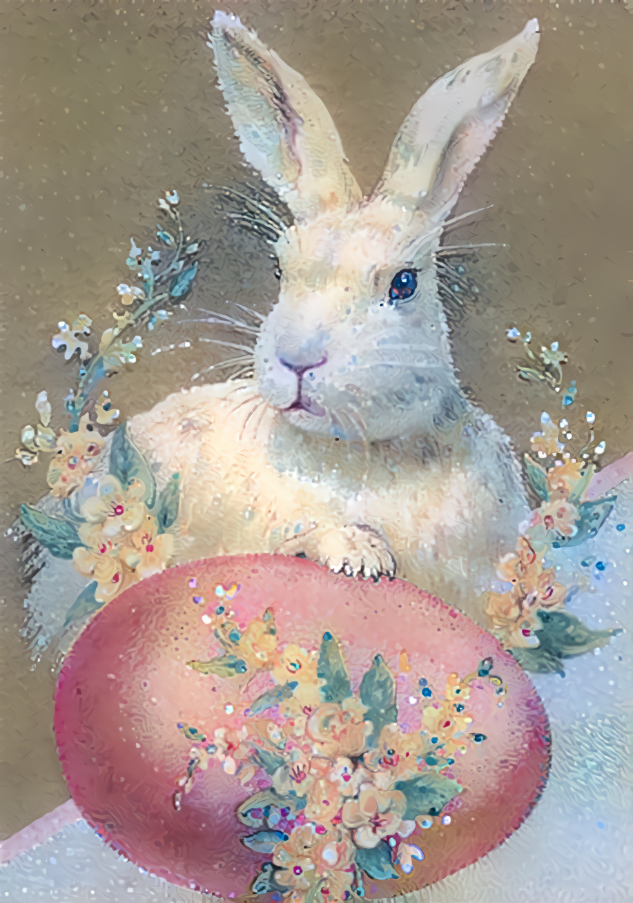 Easter Bunny with Pink Egg