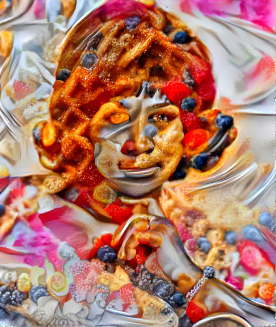aretha franklin, retextured with waffles