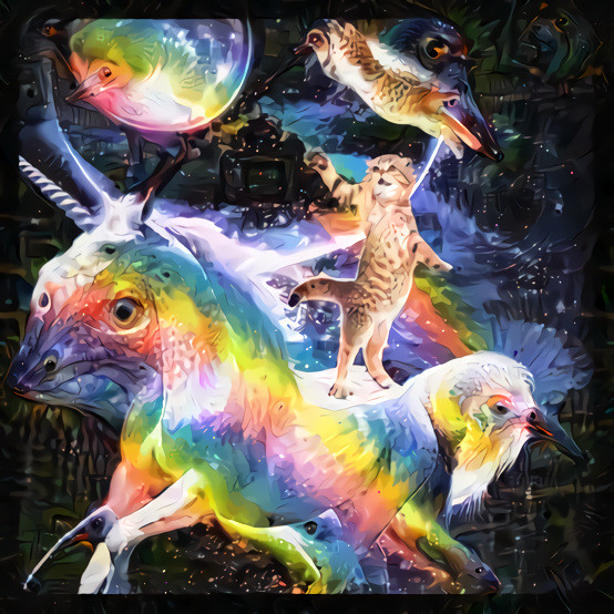 Rainbow unicorn &amp; cats