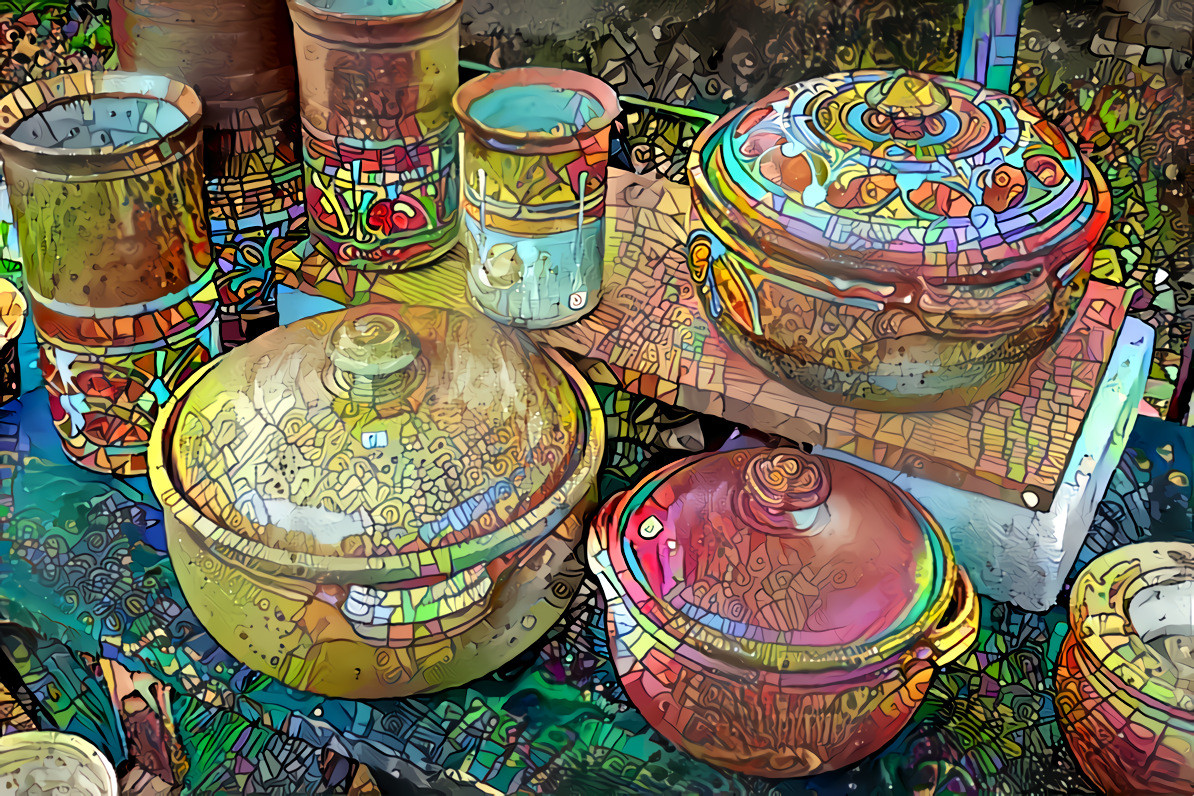 - - - - - 'Pottery Redecorated' - - - - - Digital art by Unreal - from own photo. 