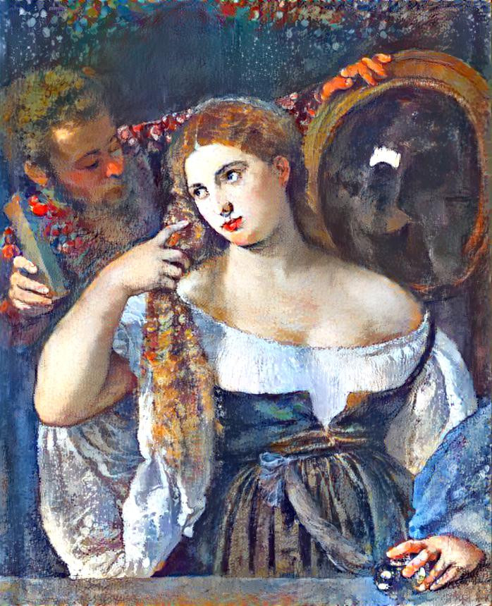Donna allo specchio Tiziano