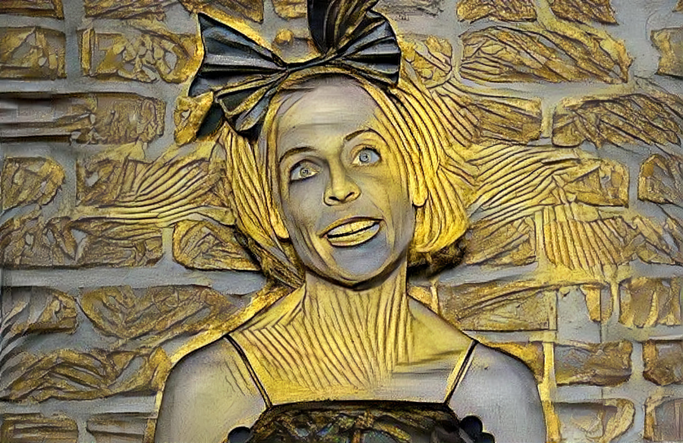 maria bamford - bow in hair - gold brick