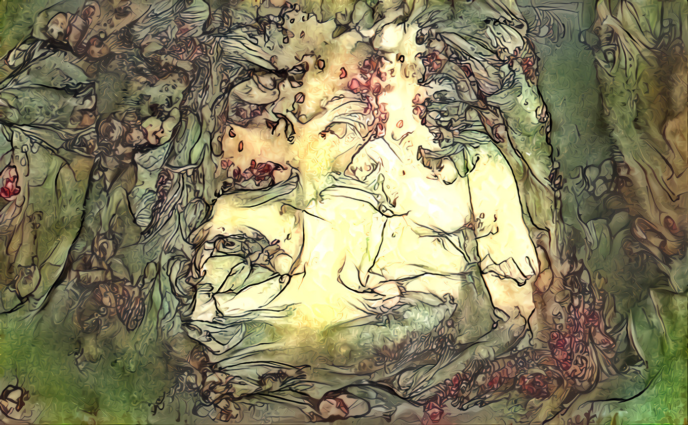 Enchanted Forest in the Style of Arthur Rackham