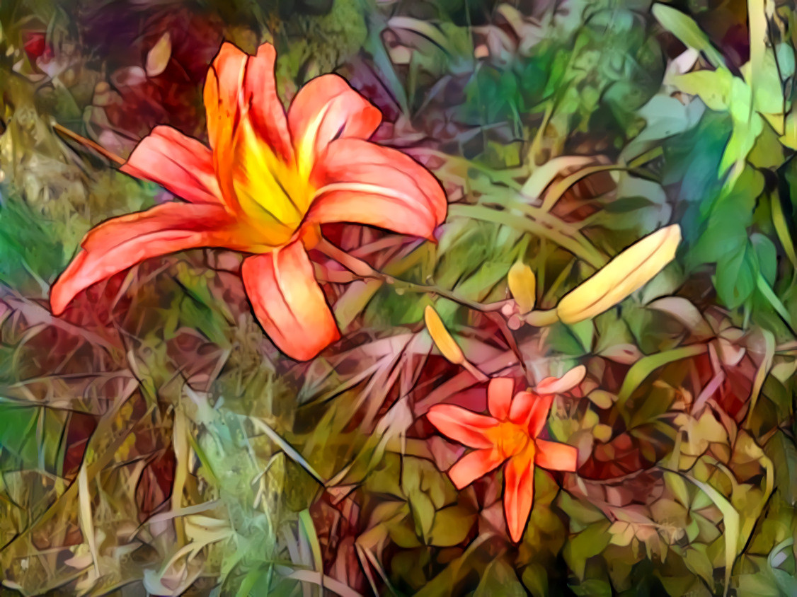 First Tawny Daylily Flowers in My Garden (2019)