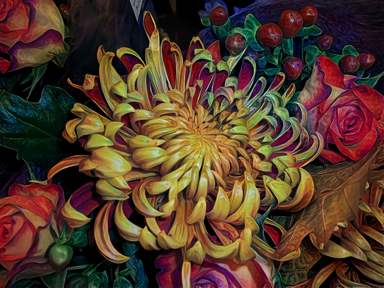 Exotic Chrysanthemum flower