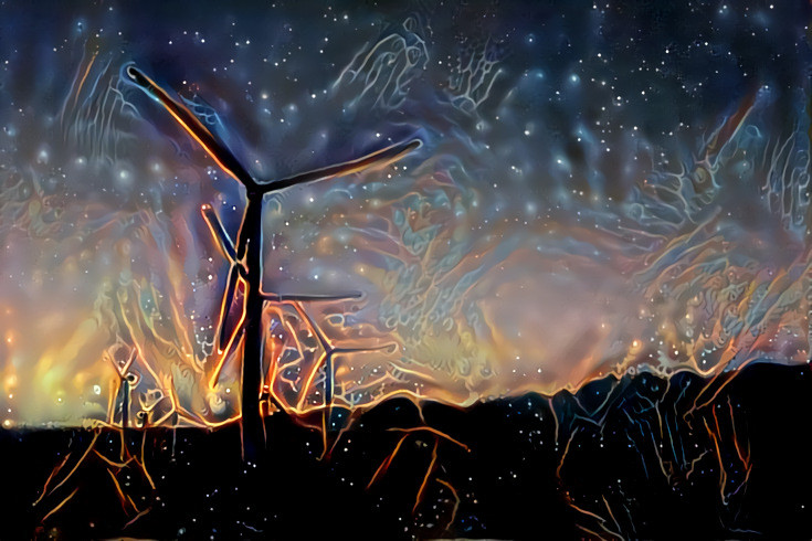 Twilight On The Wind Farm