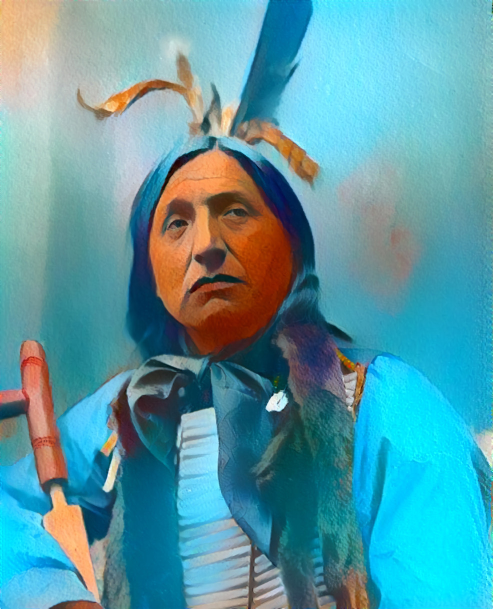 Chief Sitting Blue