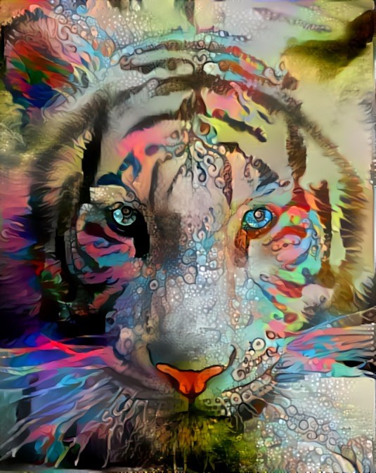 Tiger on Liquid Glass