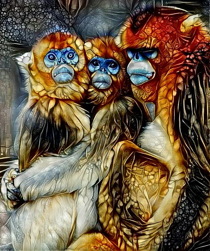 Blue Face Monkeys