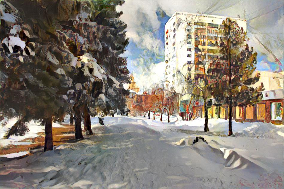 Chelyabinsk in the style of Kustodiev