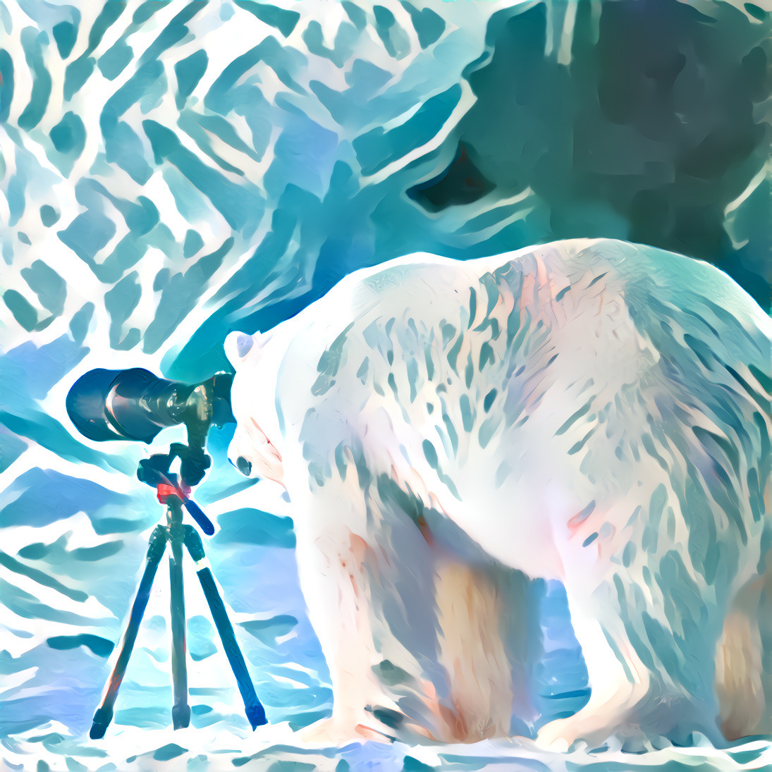 photographing bear