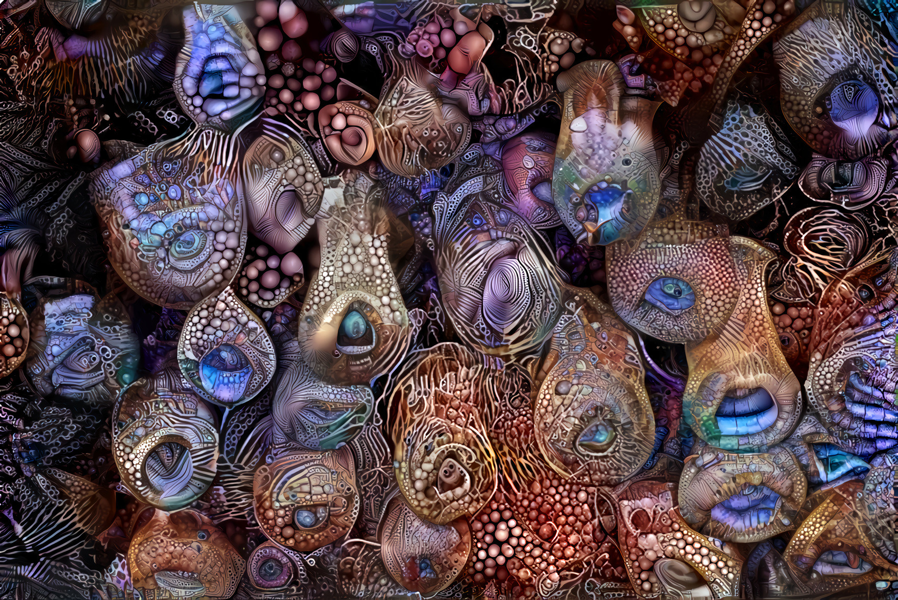 sea anemones at low tide