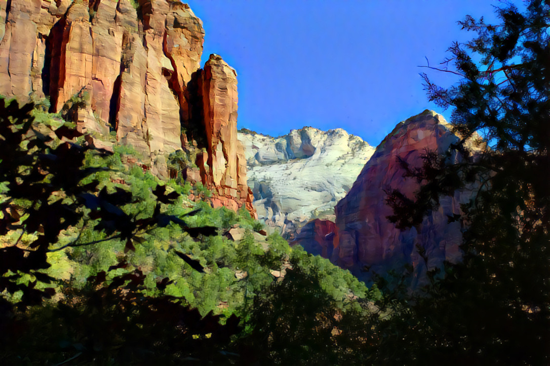 Zion Canyon, Utah.  Source is my own photo.