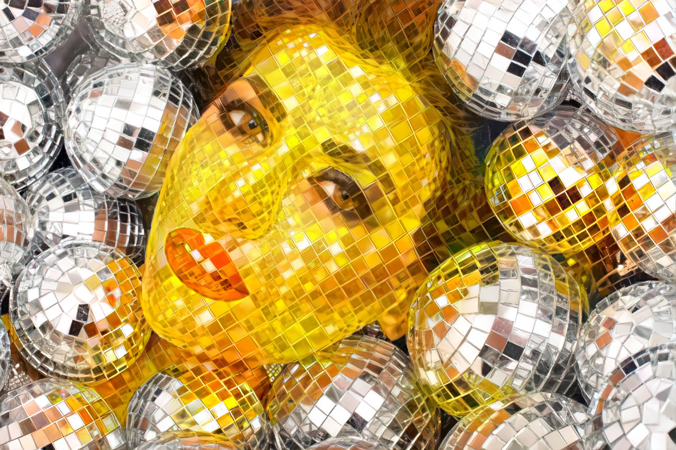 Disco Ball Lady - DWP Style Collage