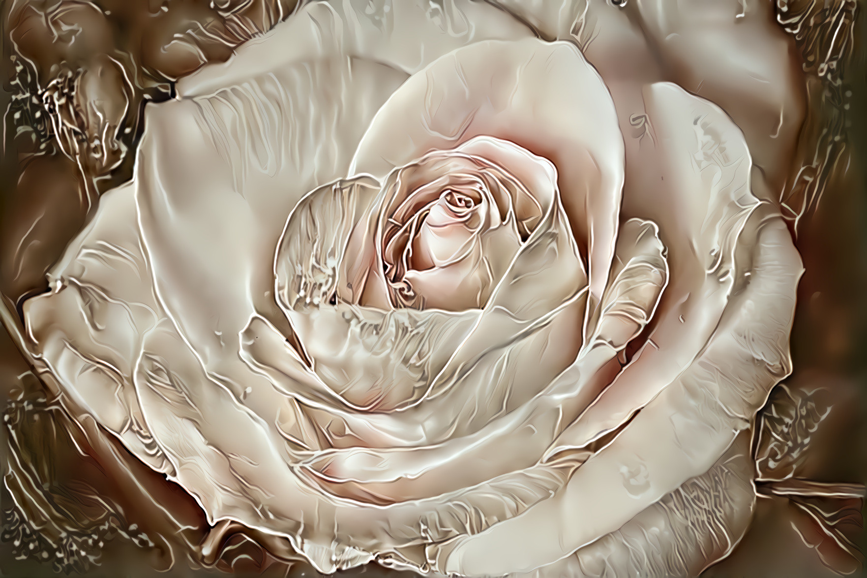 silk lace rose