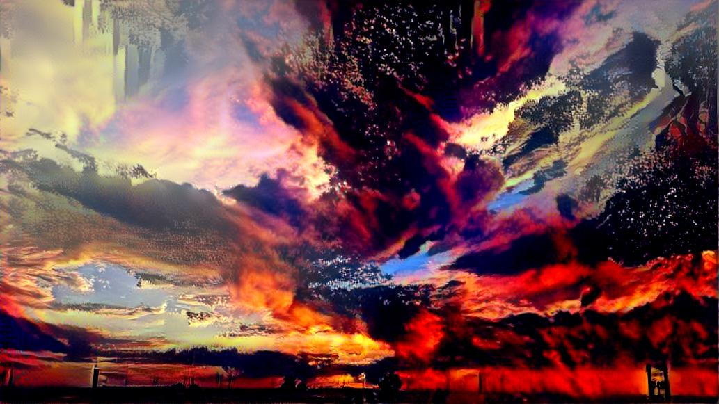 Digital Art by MJI- Fired Sky