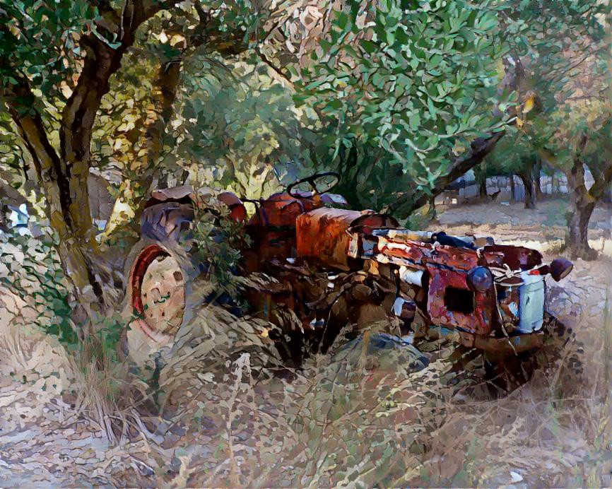 Old tractor, seen in Greece.