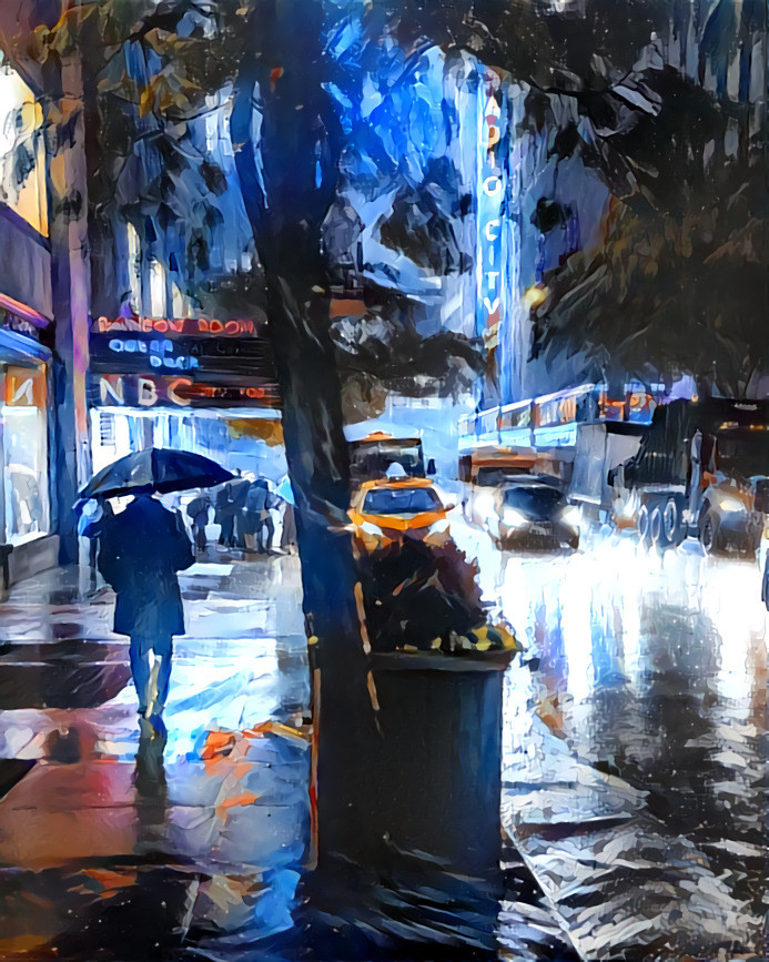 Sous la pluie (artiste Claire Barjolle)