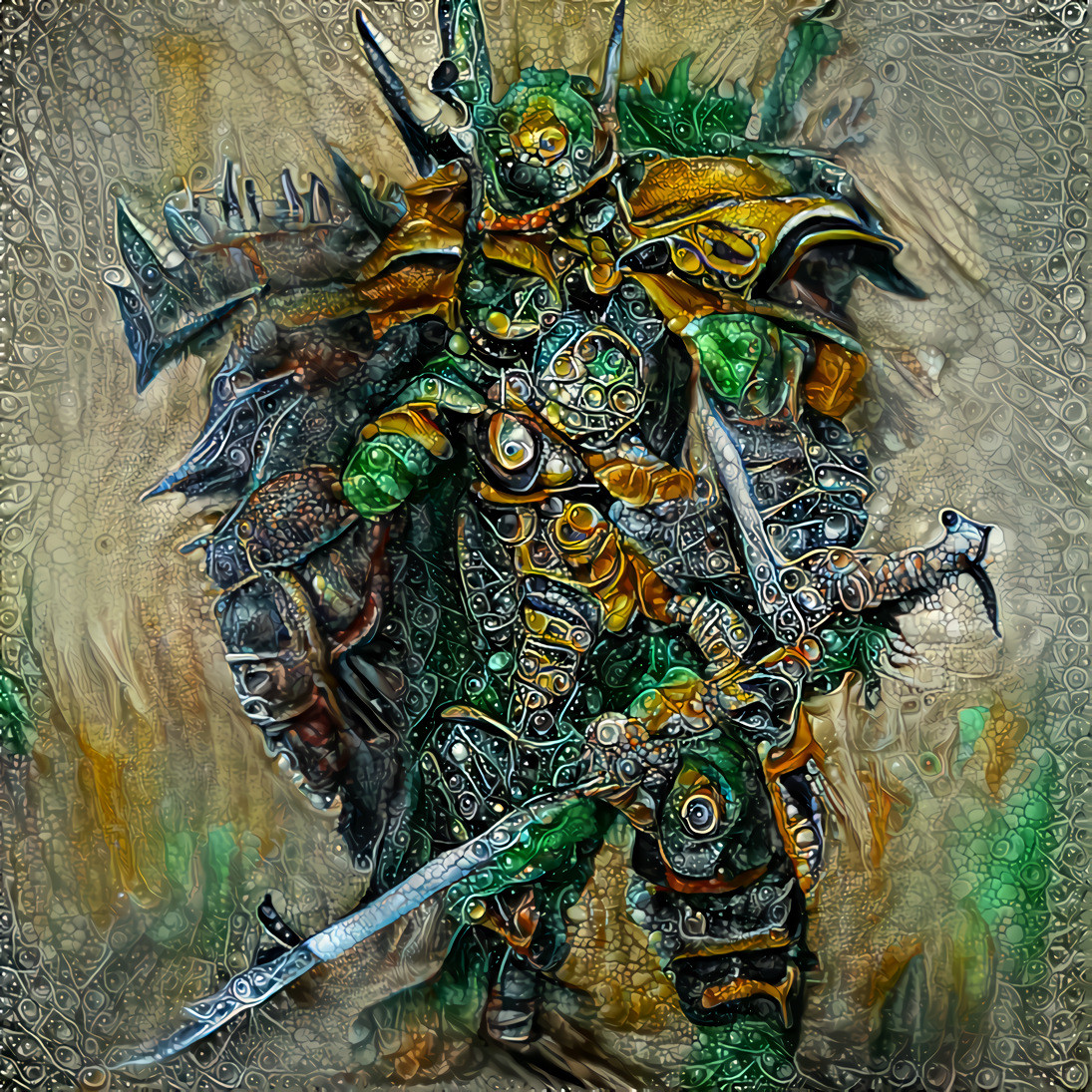 (VQGAN-Generated) Green Knight